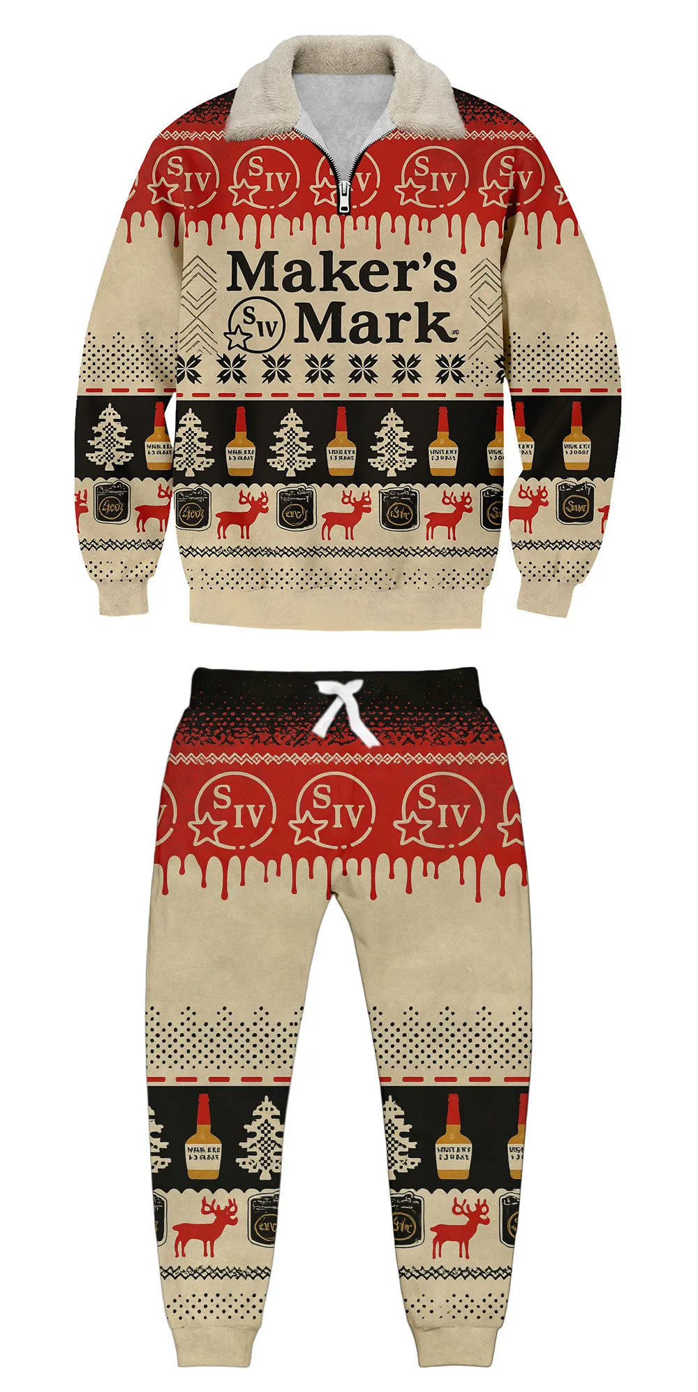 Ugly Quarter Zip Sweatshirt & Sweatpant Set 3234w - product image