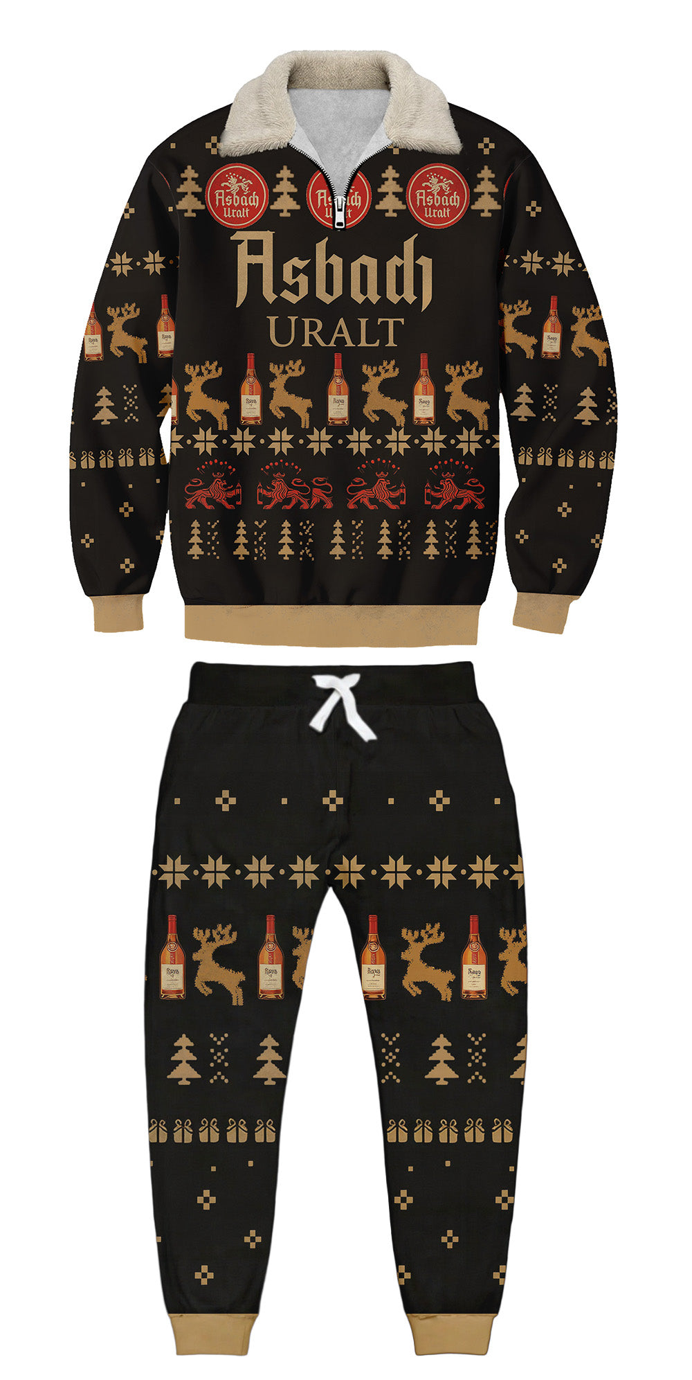 Ugly Quarter Zip Sweatshirt & Sweatpant Set 3234v - product image