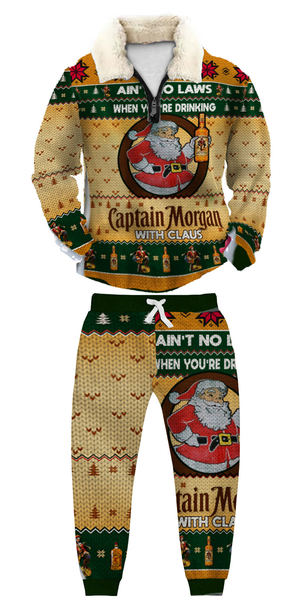 Ugly Quarter Zip Sweatshirt & Sweatpant Set da07 - product image