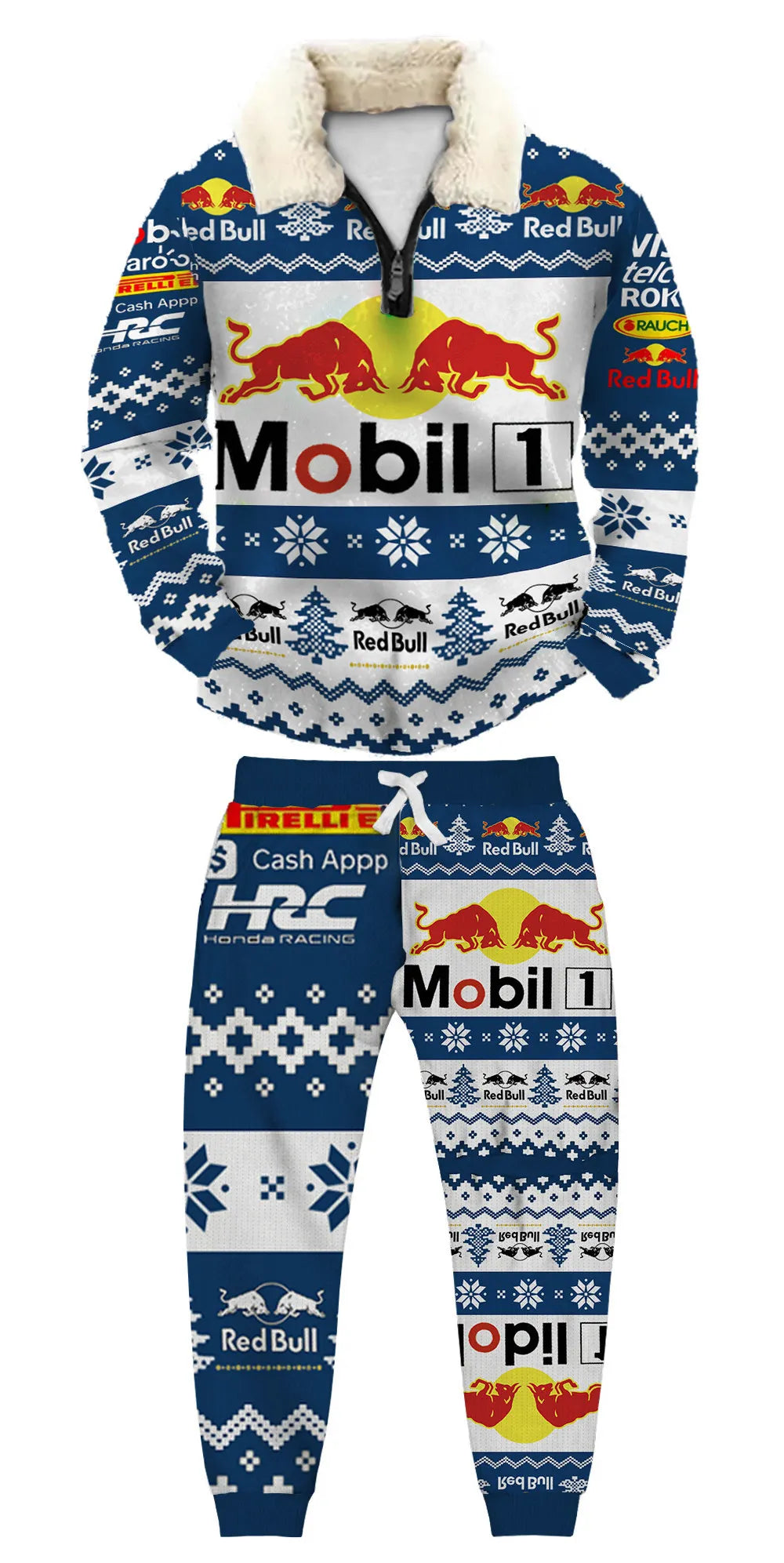 Ugly Quarter Zip Sweatshirt & Sweatpant Set 2583 - product image