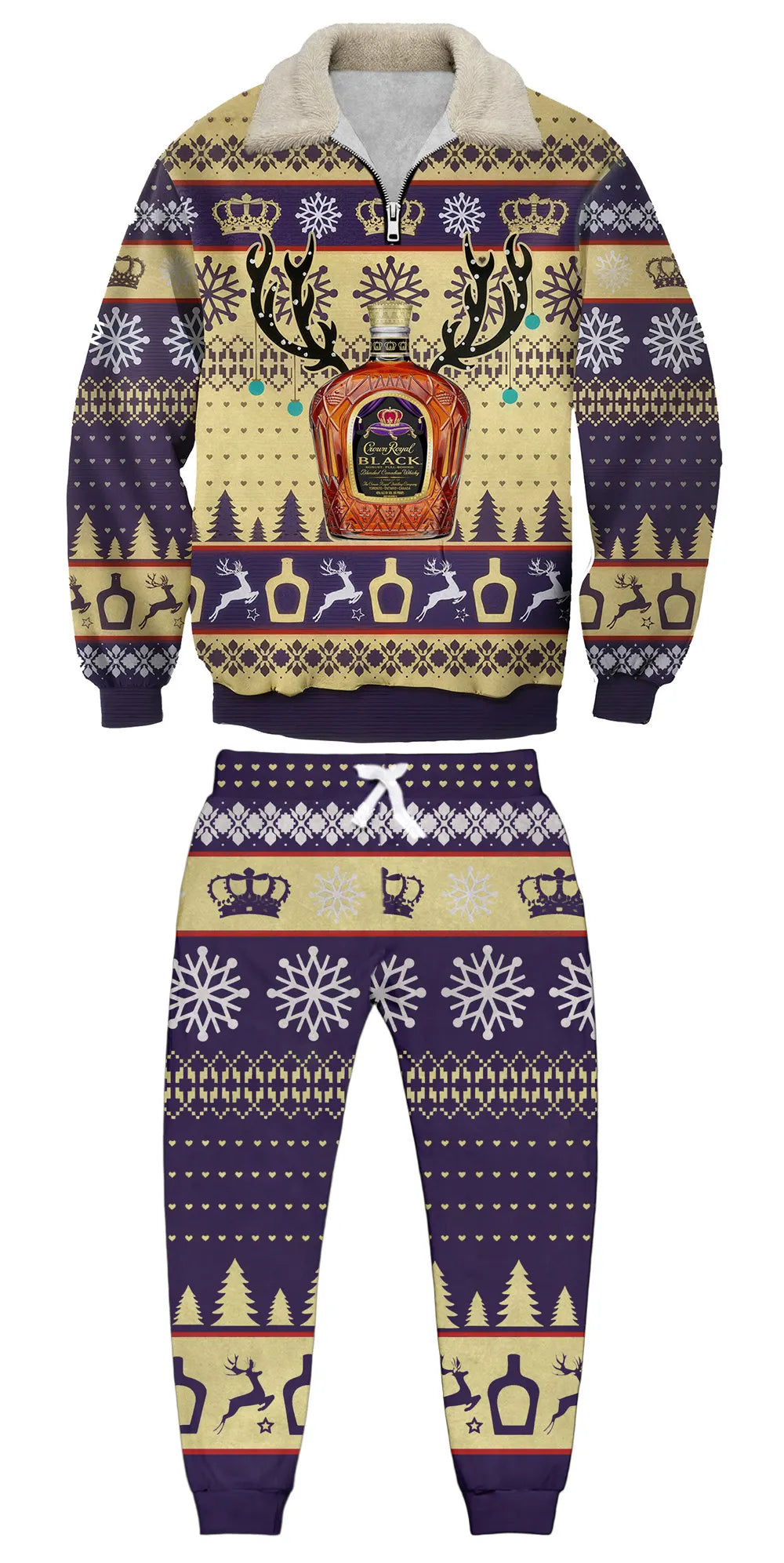 Ugly Quarter Zip Sweatshirt & Sweatpant Set 5468z - product image