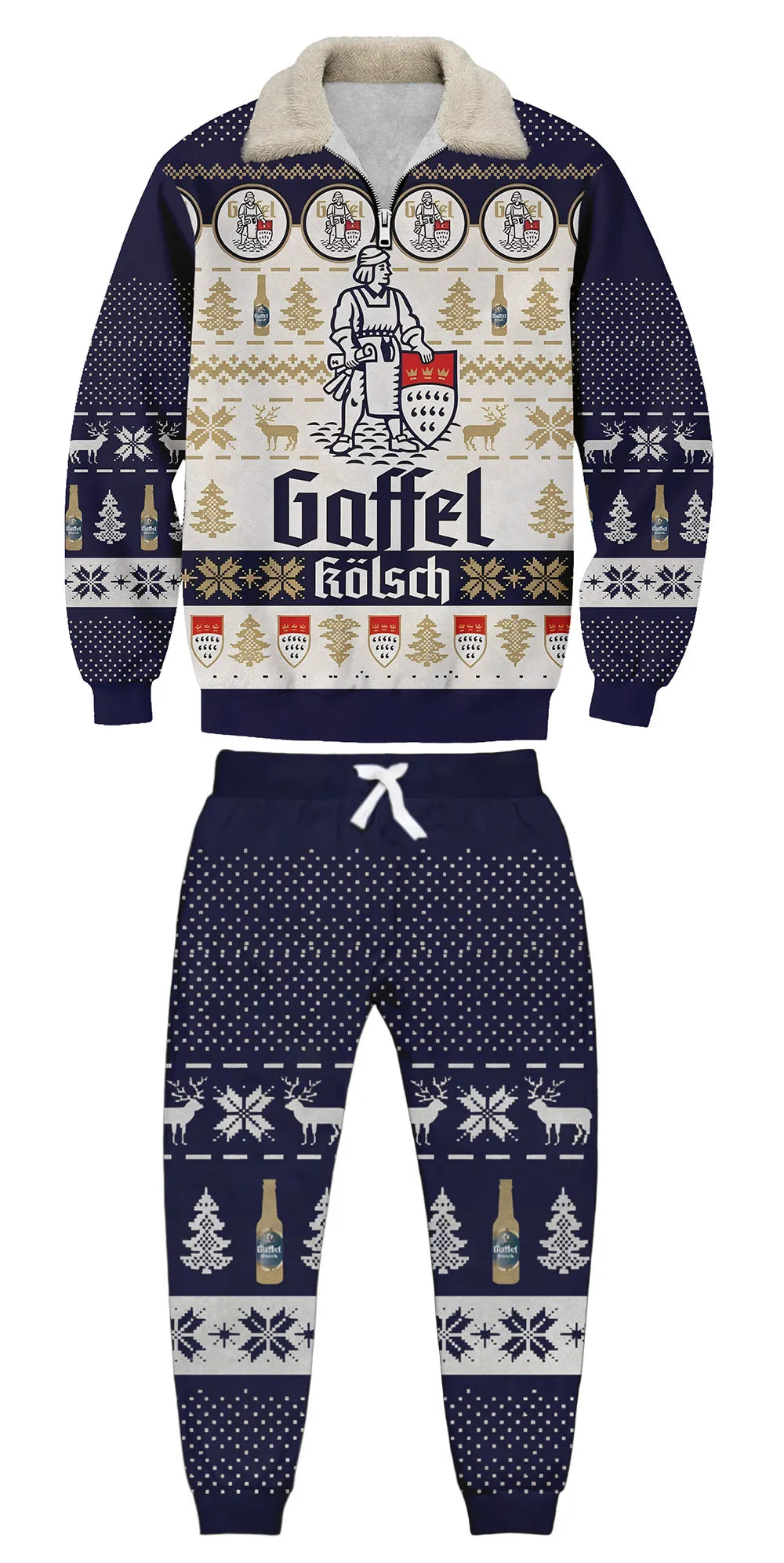 Ugly Quarter Zip Sweatshirt & Sweatpant Set 6234t - product image