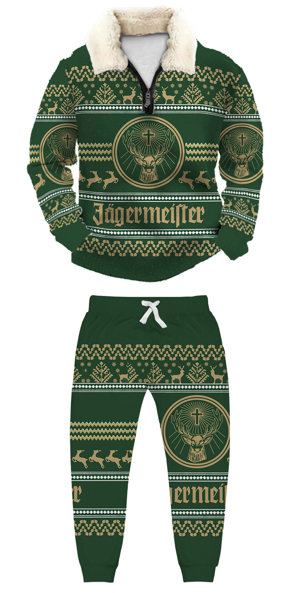 Ugly Quarter Zip Sweatshirt & Sweatpant Set d744 - product image
