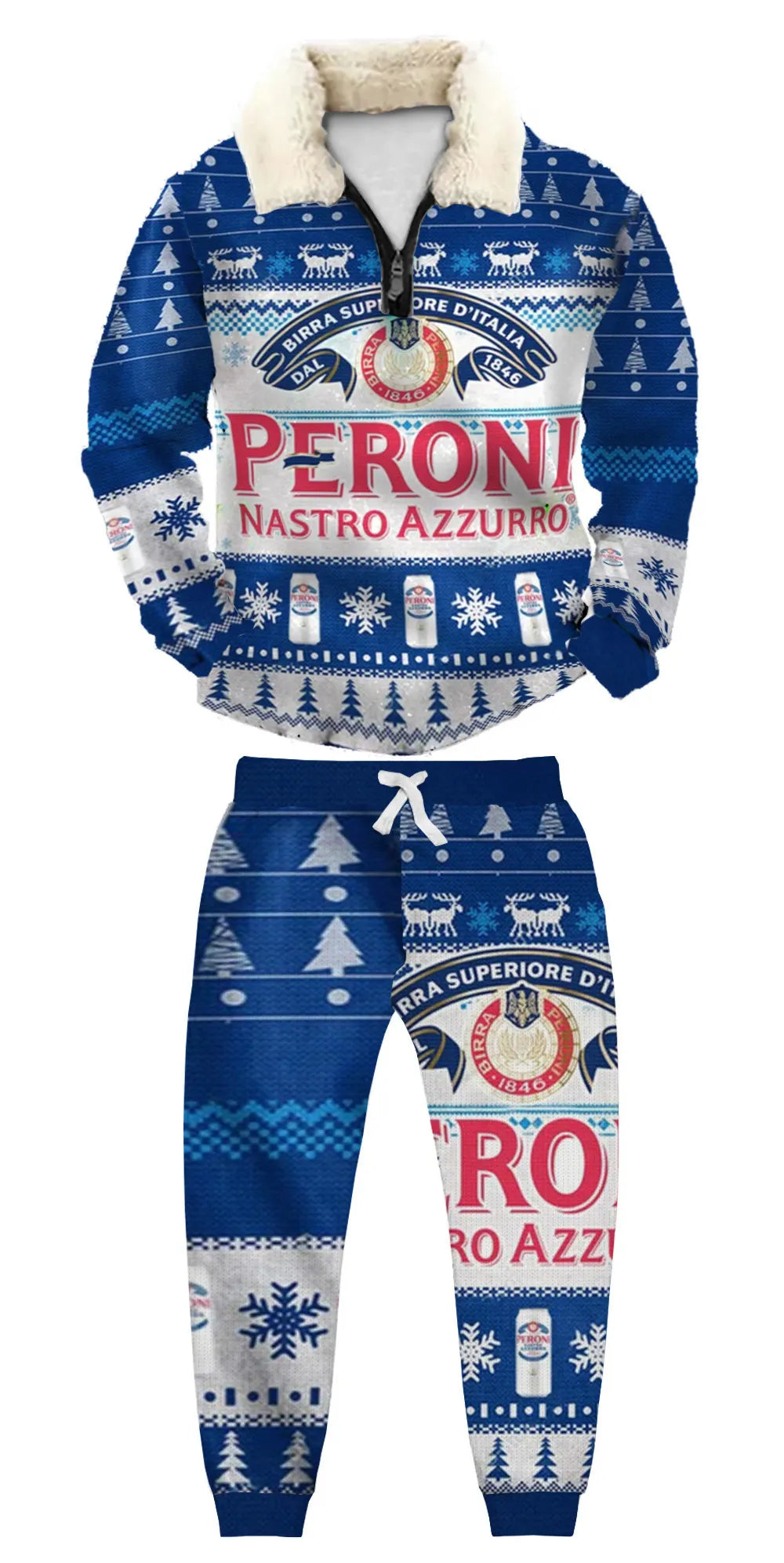 Ugly Quarter Zip Sweatshirt & Sweatpant Set cc04 - product image
