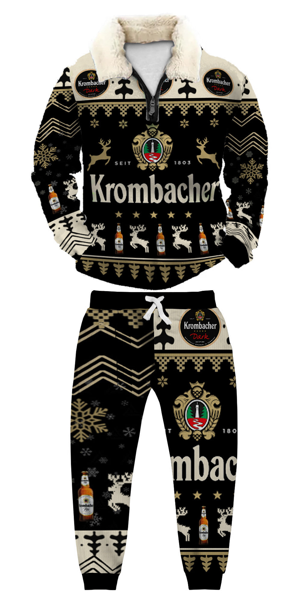 Ugly Quarter Zip Sweatshirt & Sweatpant Set 3886 - product image