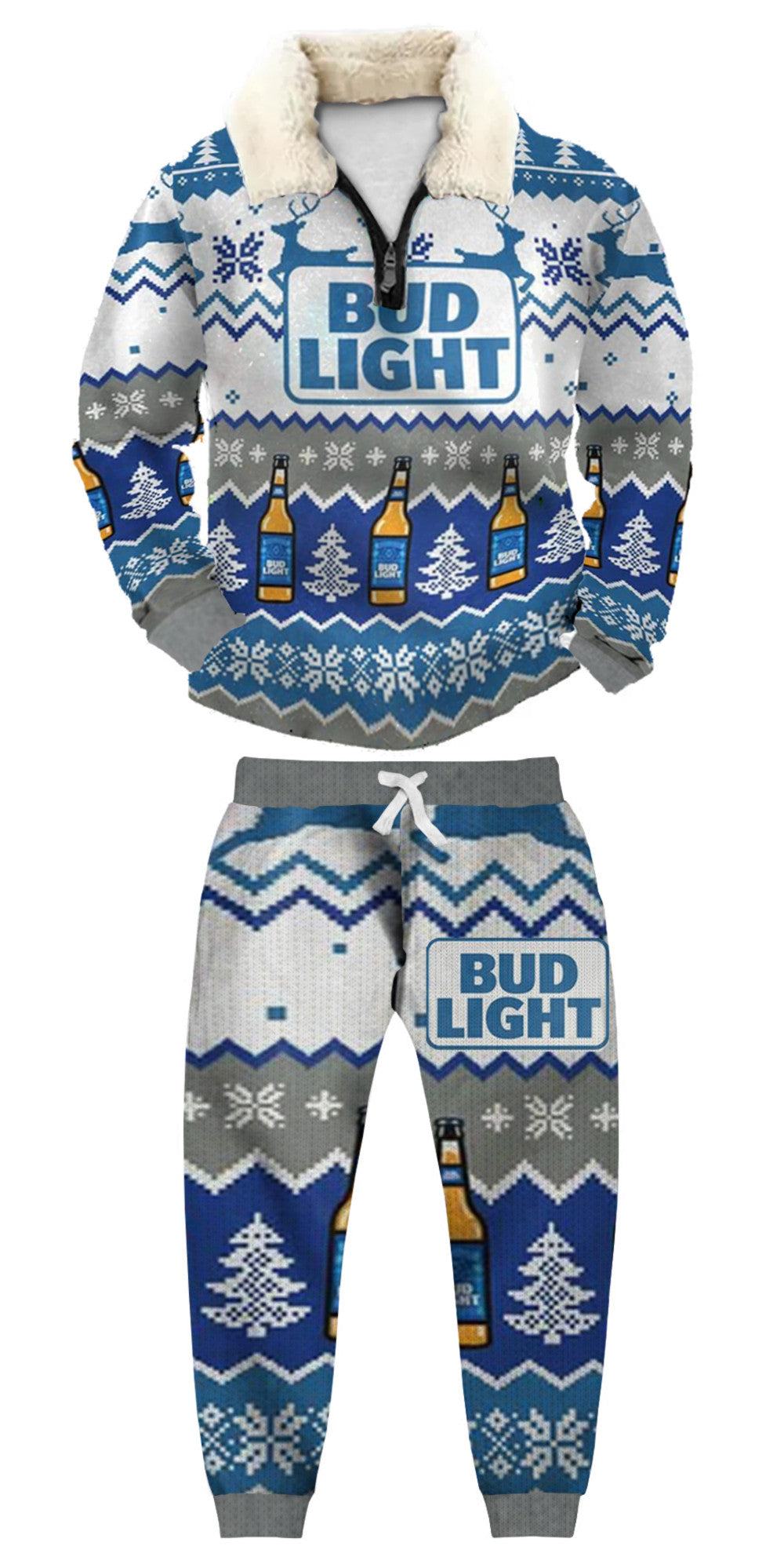 Ugly Quarter Zip Sweatshirt & Sweatpant Set 8a51 - product image
