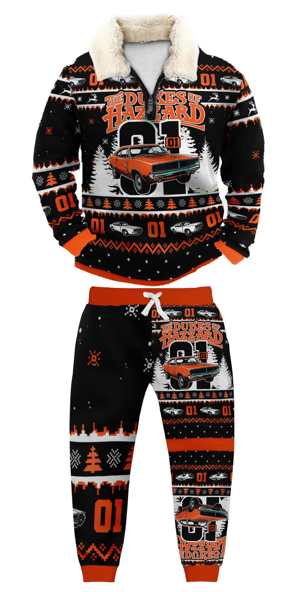 Ugly Quarter Zip Sweatshirt & Sweatpant Set d132 - product image