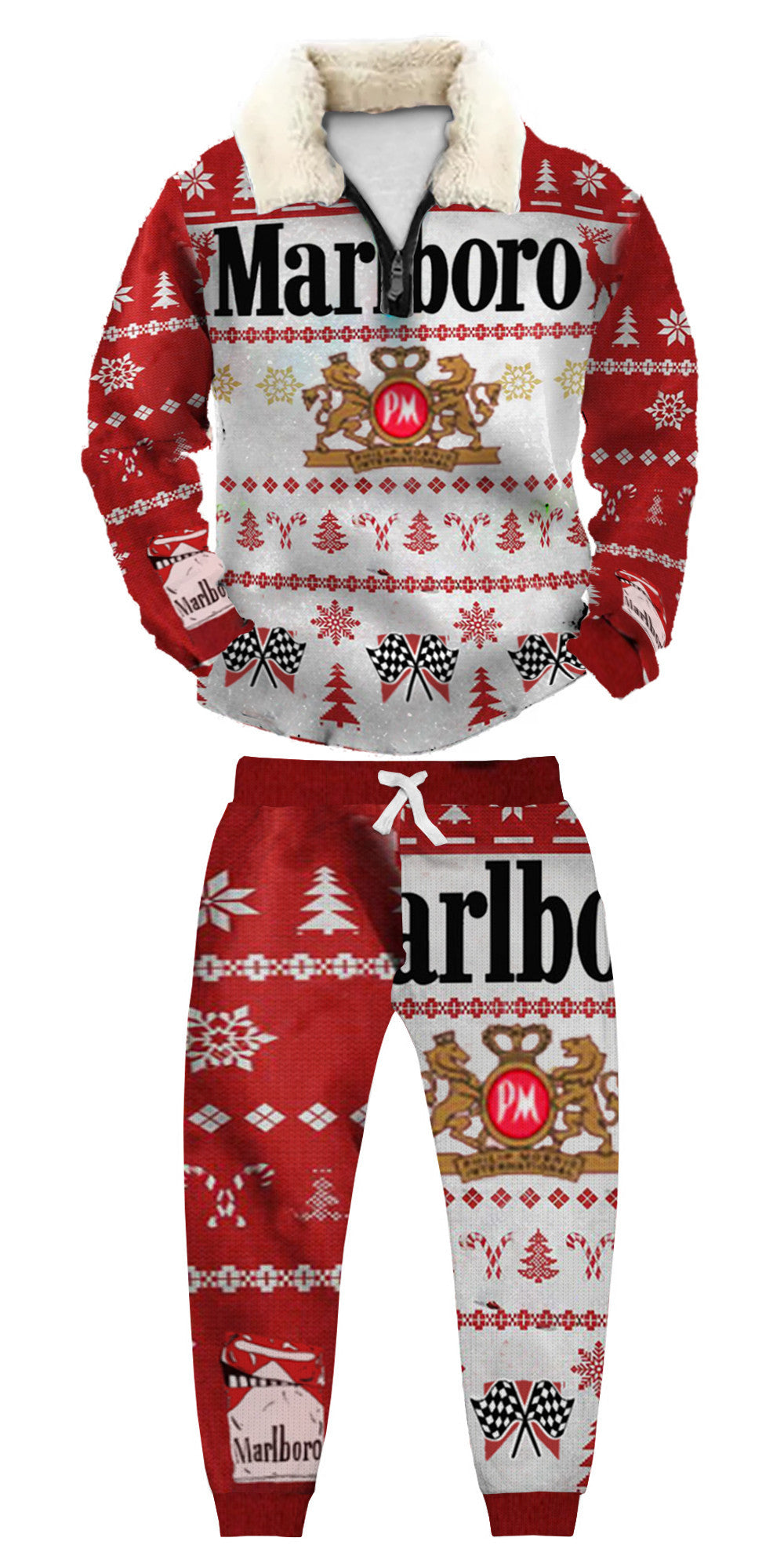 Ugly Quarter Zip Sweatshirt & Sweatpant Set 2197 - product image