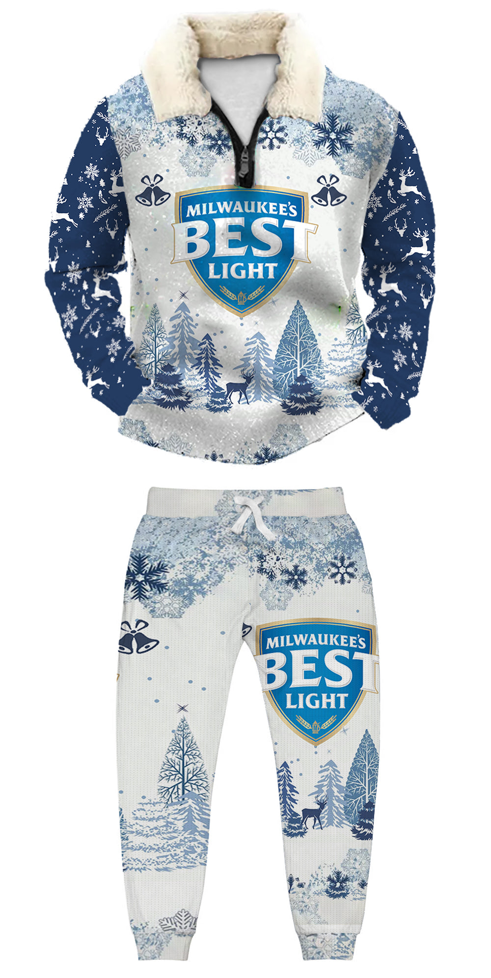 Ugly Quarter Zip Sweatshirt & Sweatpant Set vergfrg - product image