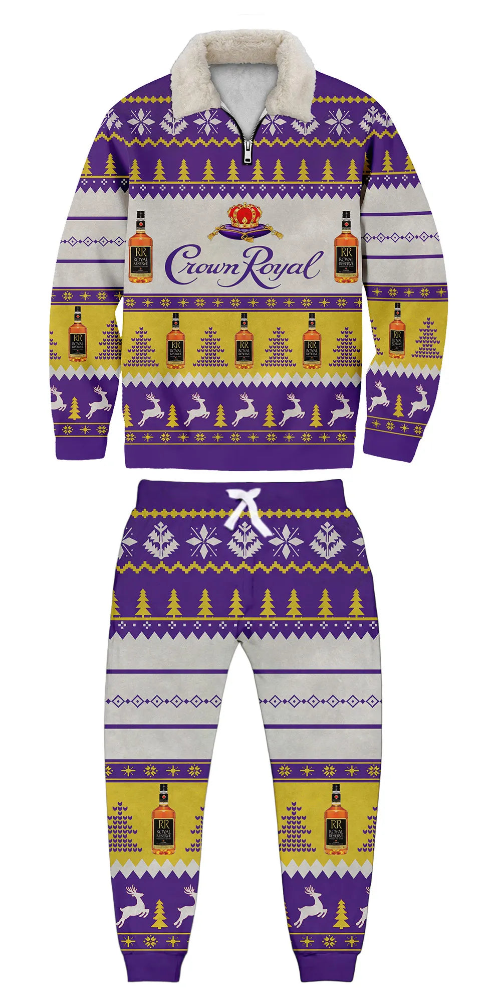 Ugly Quarter Zip Sweatshirt & Sweatpant Set 7234l - product image