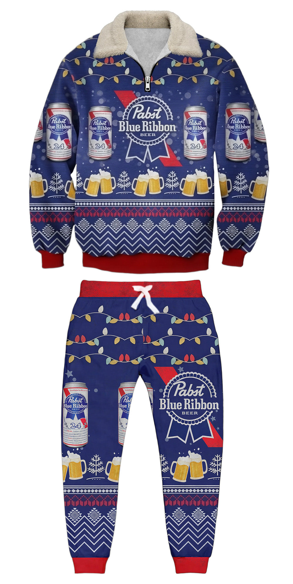 Ugly Quarter Zip Sweatshirt & Sweatpant Set 5468a - product image