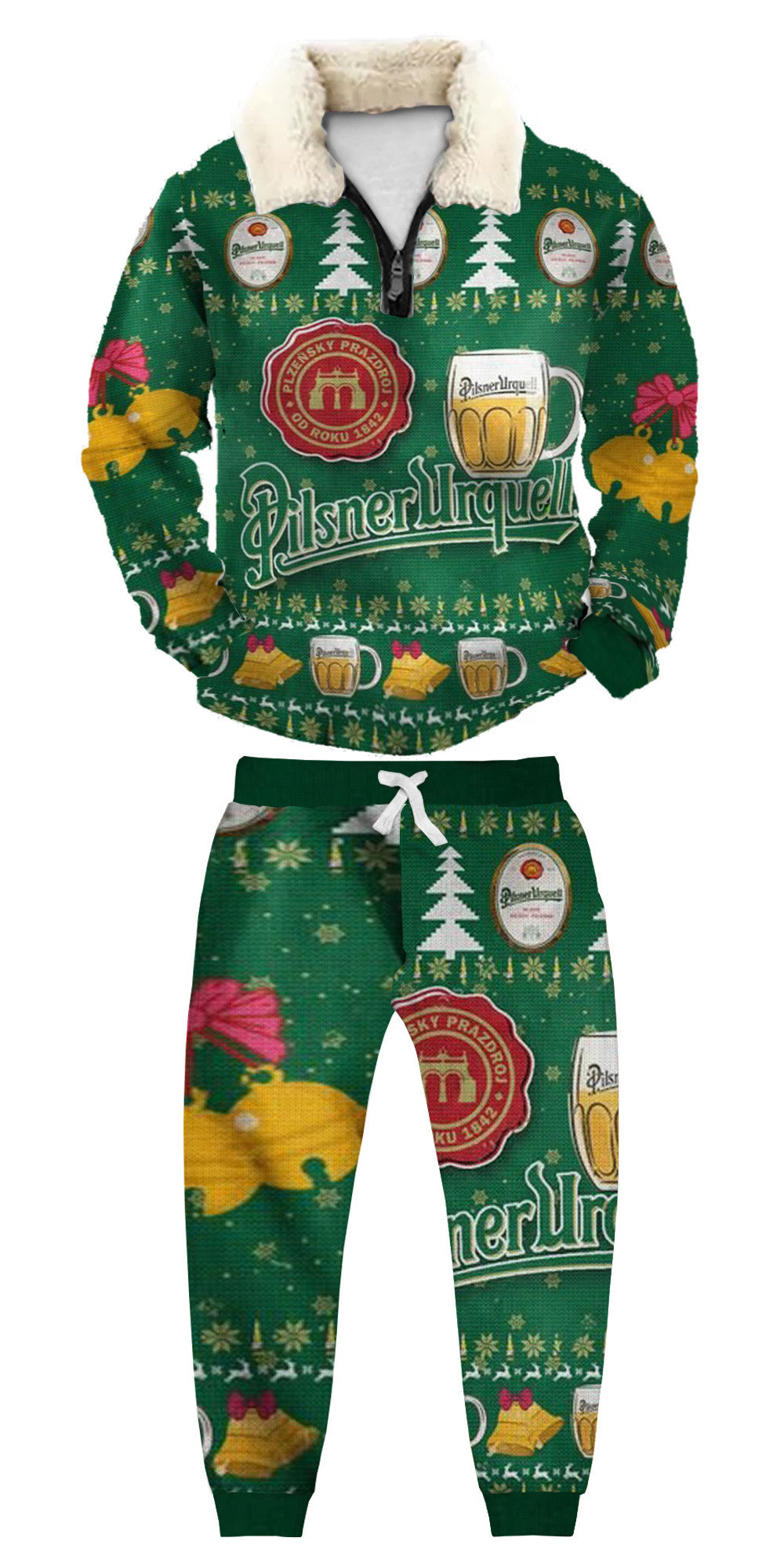 Ugly Quarter Zip Sweatshirt & Sweatpant Set e384 - product image