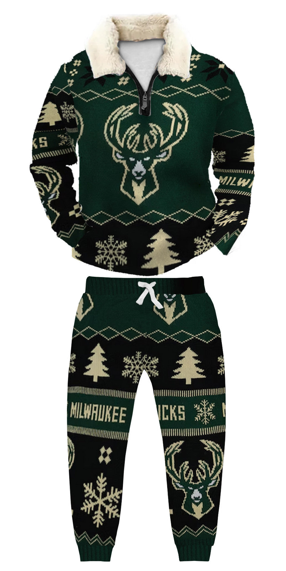 Ugly Quarter Zip Sweatshirt & Sweatpant Set 3147 - product image