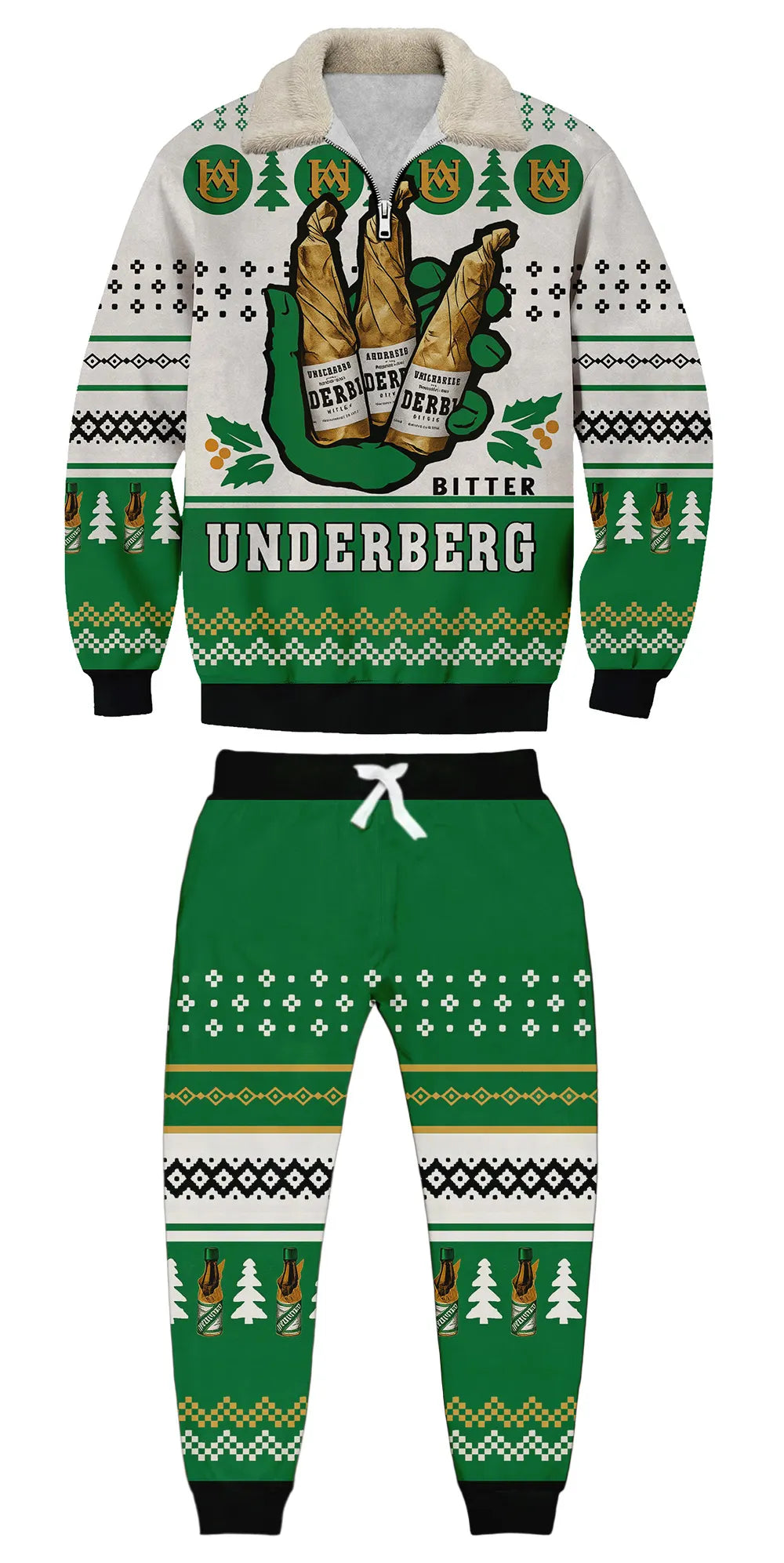 Ugly Quarter Zip Sweatshirt & Sweatpant Set 6234r - product image
