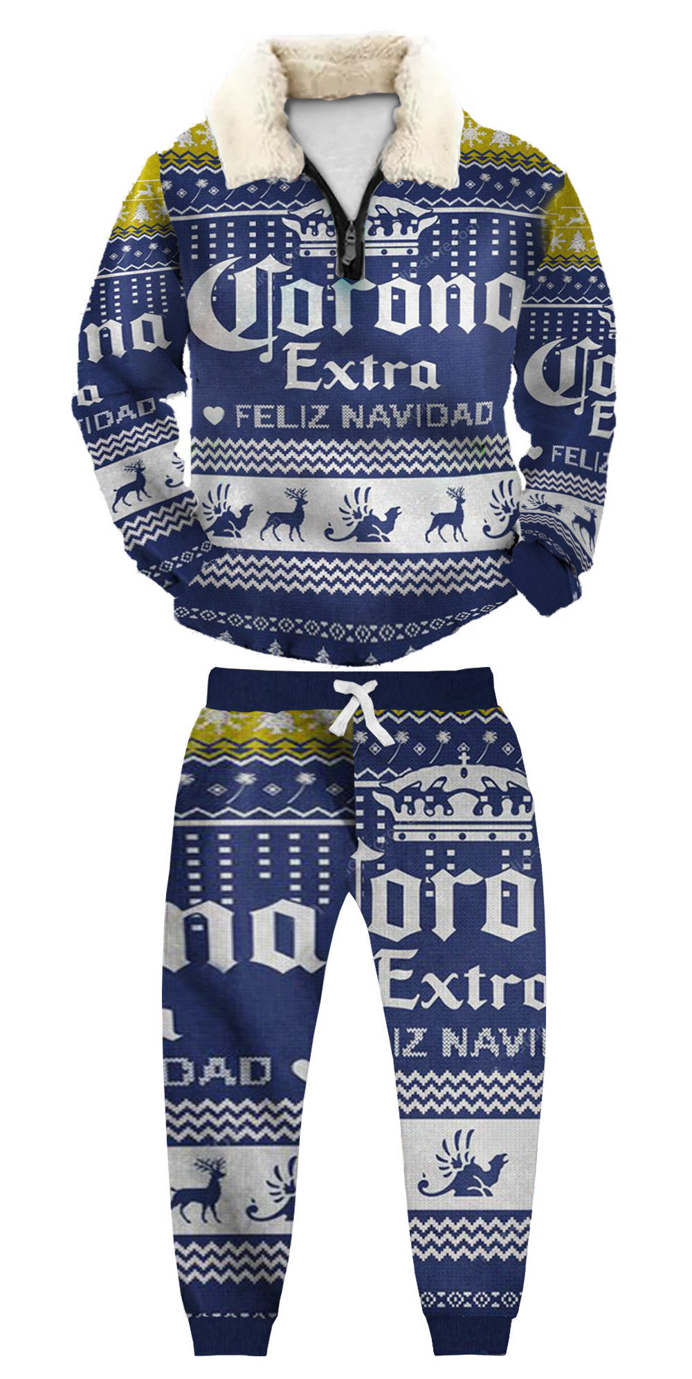 Ugly Quarter Zip Sweatshirt & Sweatpant Set 44fa - product image