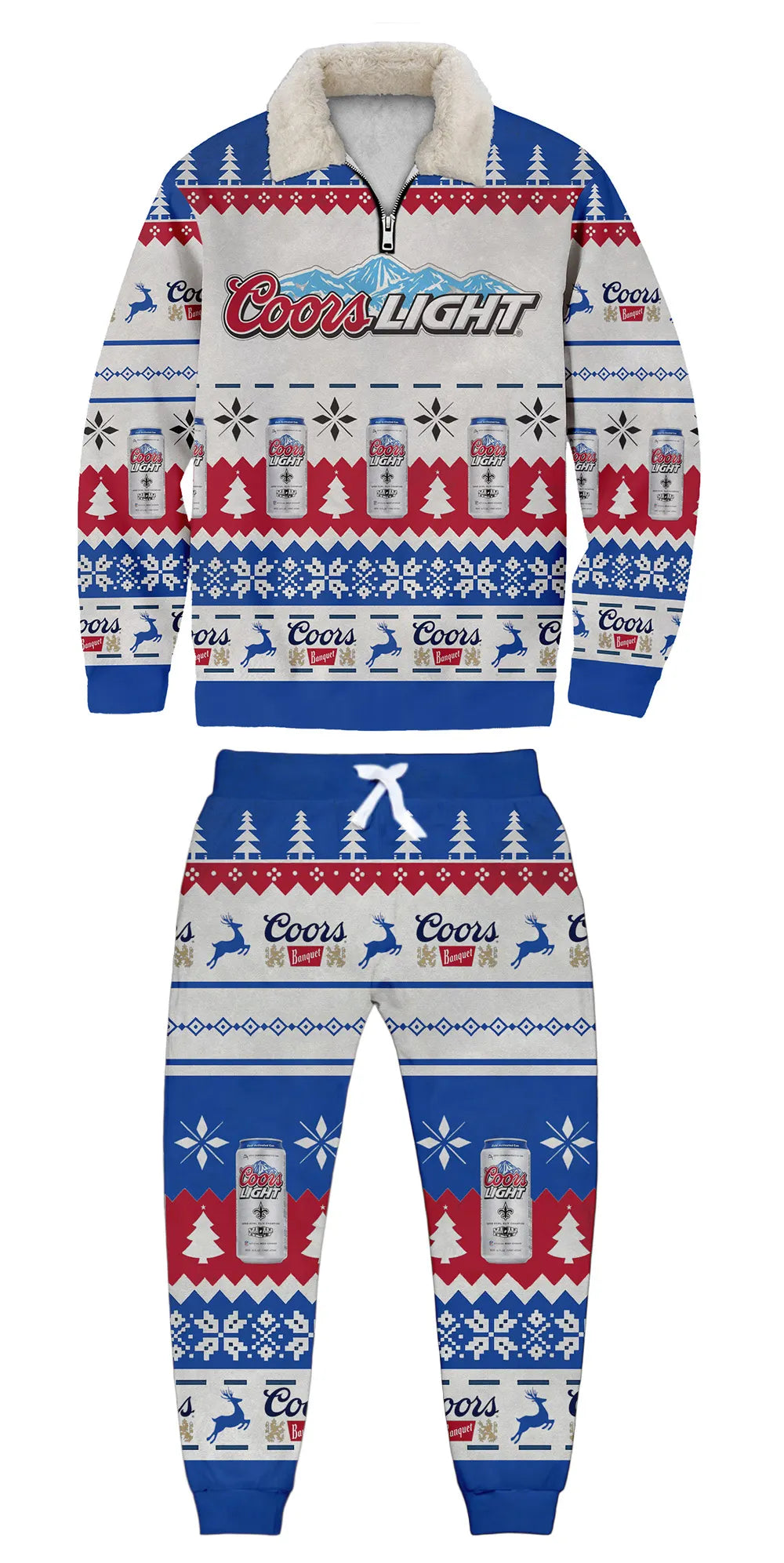 Ugly Quarter Zip Sweatshirt & Sweatpant Set 7234j - product image