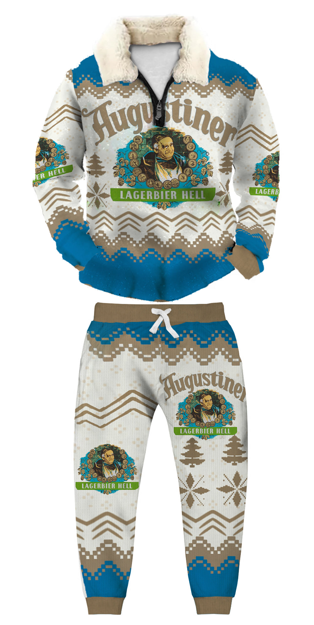 Ugly Quarter Zip Sweatshirt & Sweatpant Set 7338 - product image