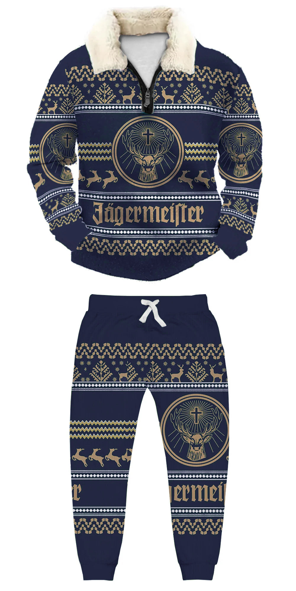 Ugly Quarter Zip Sweatshirt & Sweatpant Set d744 - product image 4