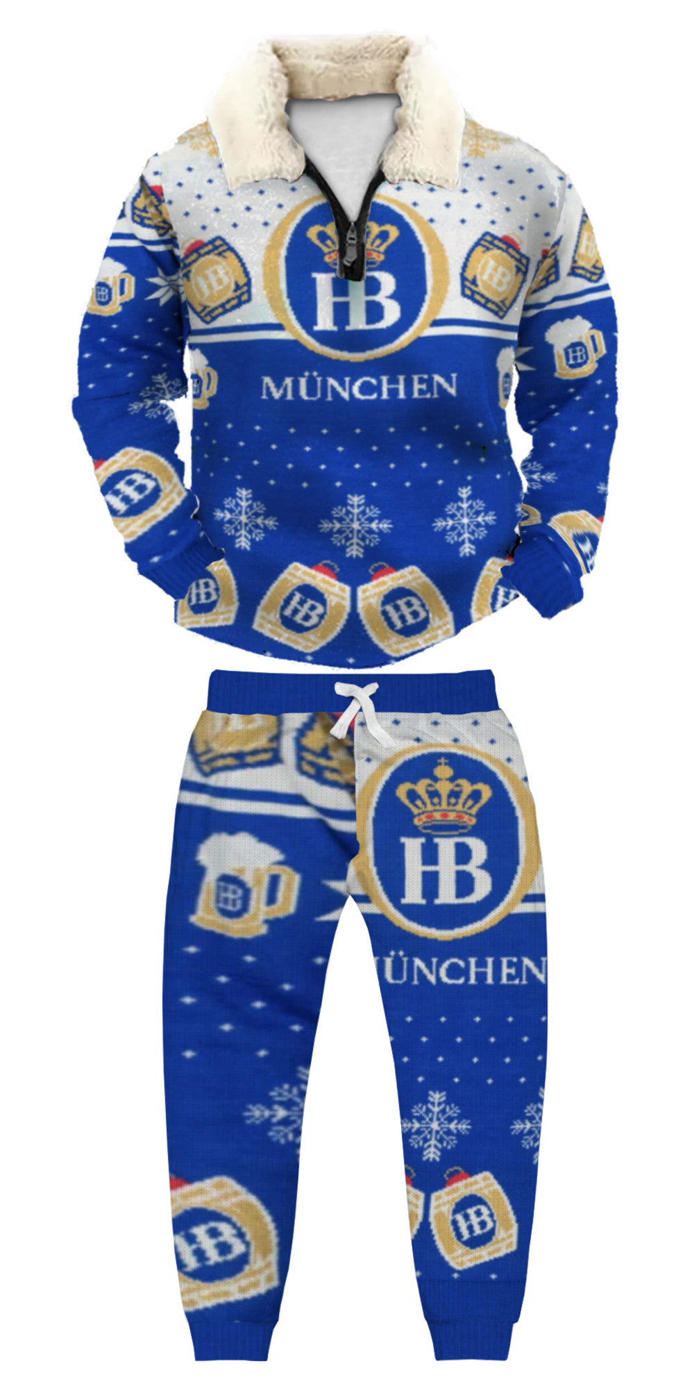 Ugly Quarter Zip Sweatshirt & Sweatpant Set 7643 - product image