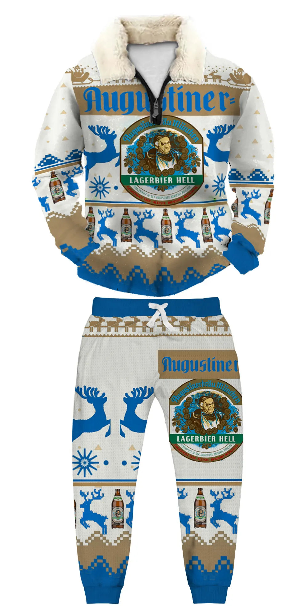Ugly Quarter Zip Sweatshirt & Sweatpant Set ab06 - product image