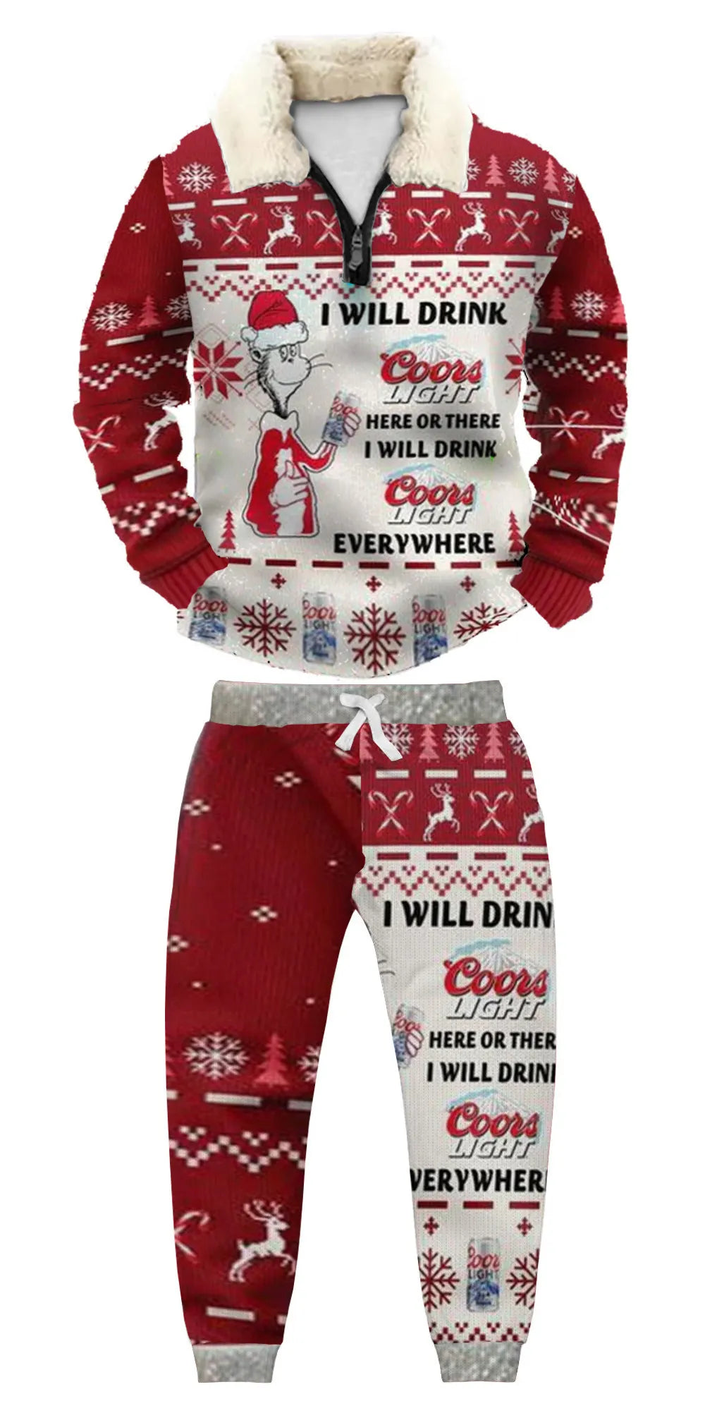Ugly Quarter Zip Sweatshirt & Sweatpant Set ee94 - product image