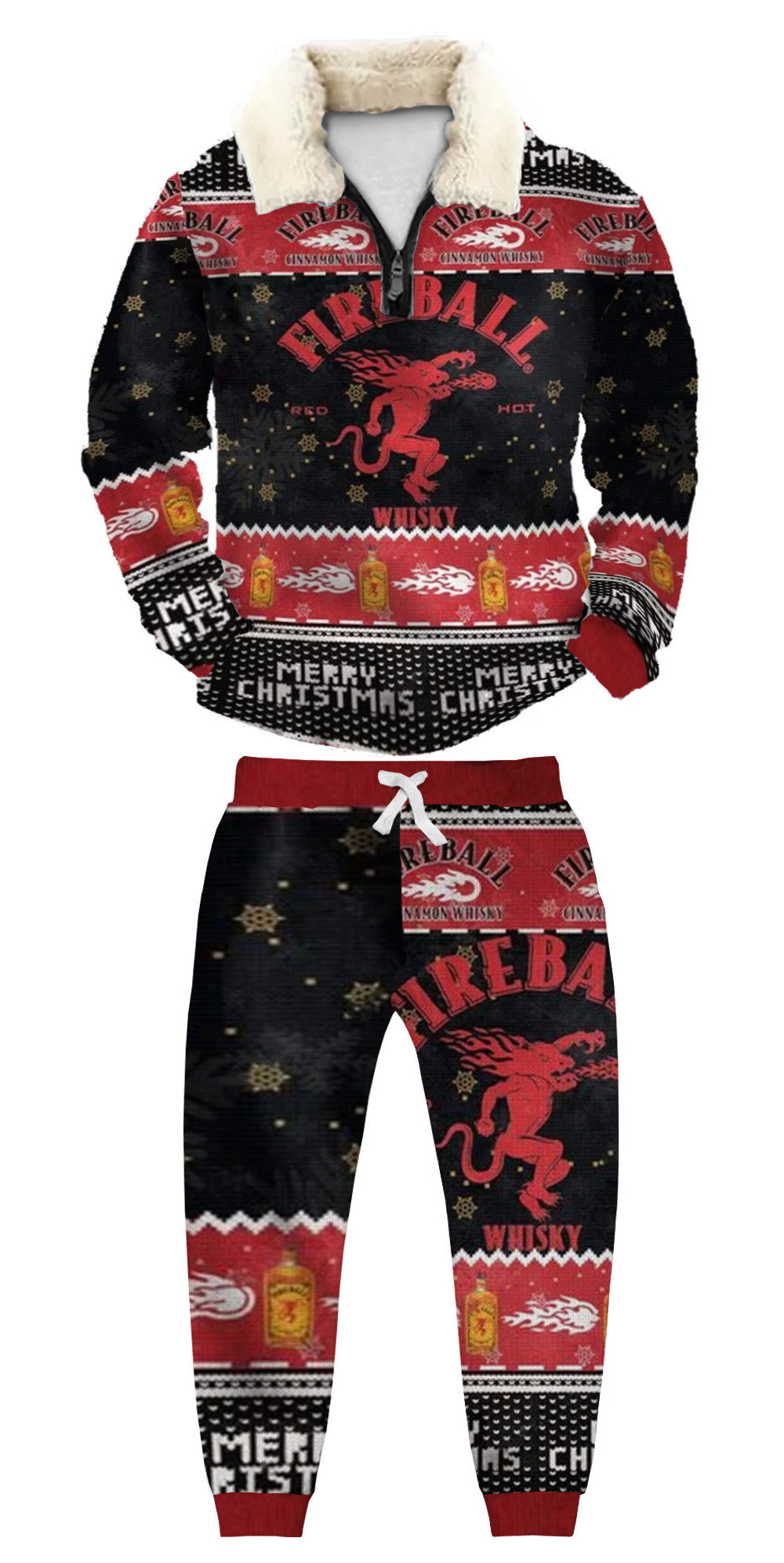 Ugly Quarter Zip Sweatshirt & Sweatpant Set 7823 - product image