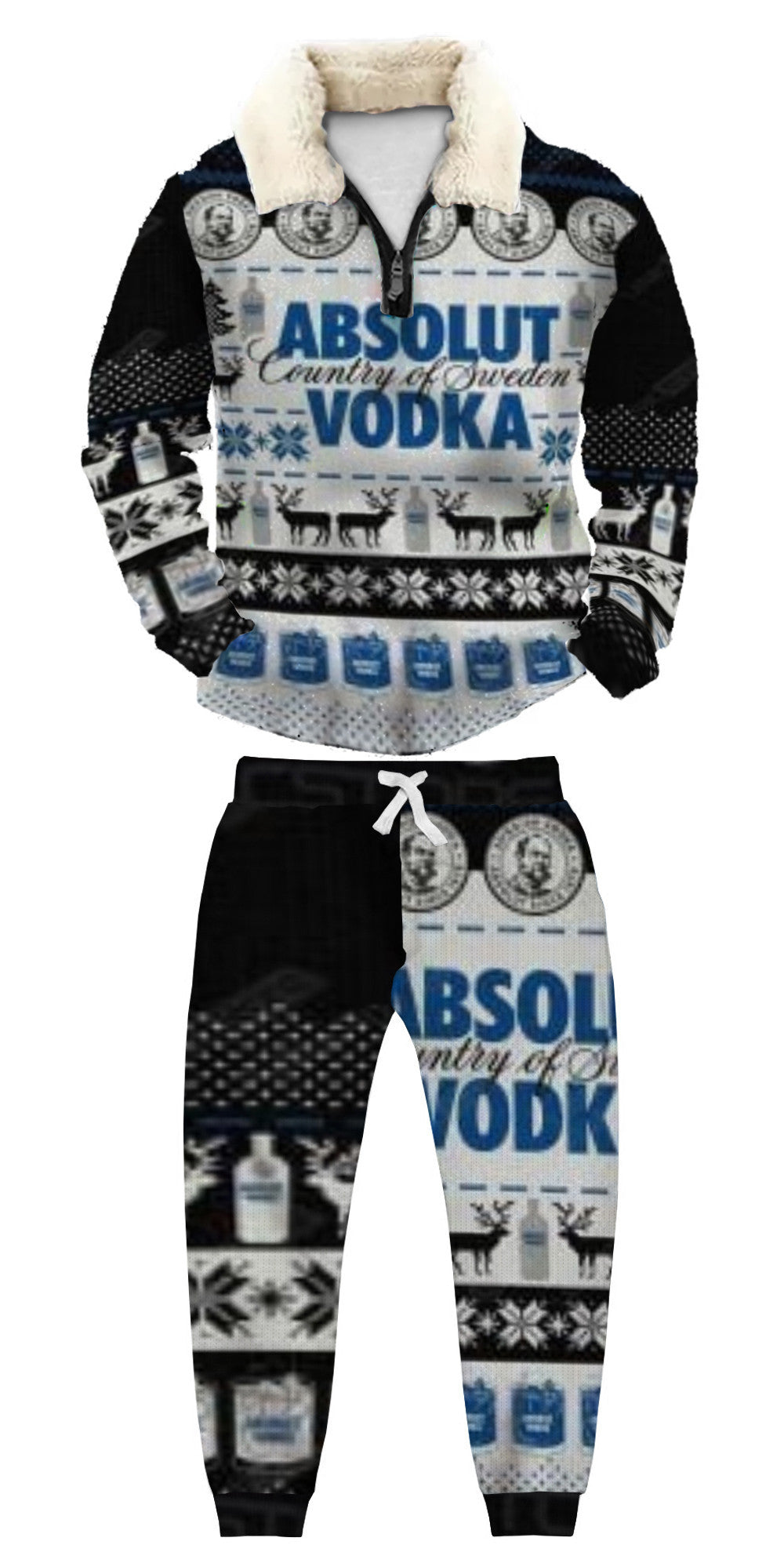 Ugly Quarter Zip Sweatshirt & Sweatpant Set 7979 - product image