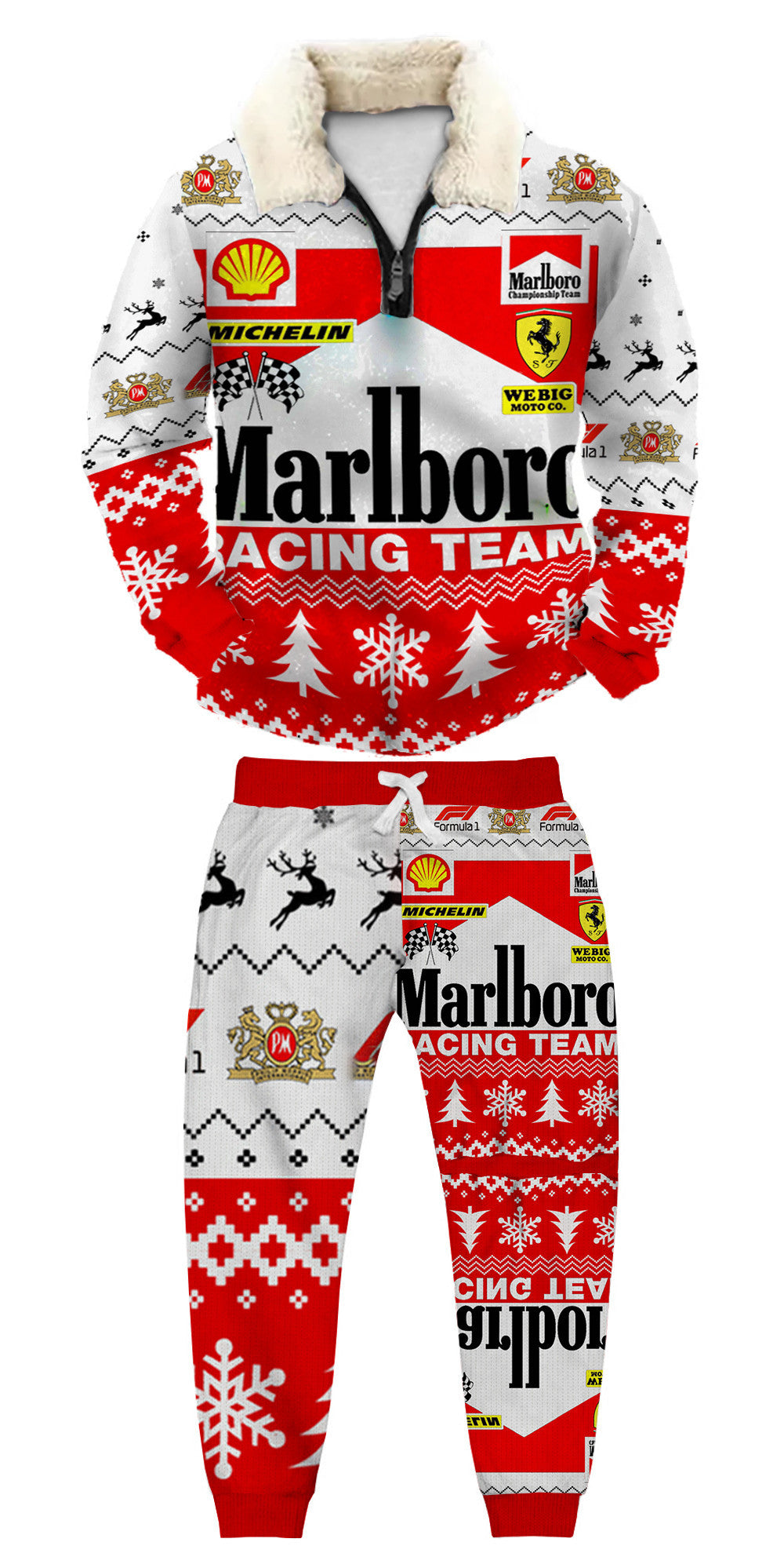 Ugly Quarter Zip Sweatshirt & Sweatpant Set 3419 - product image