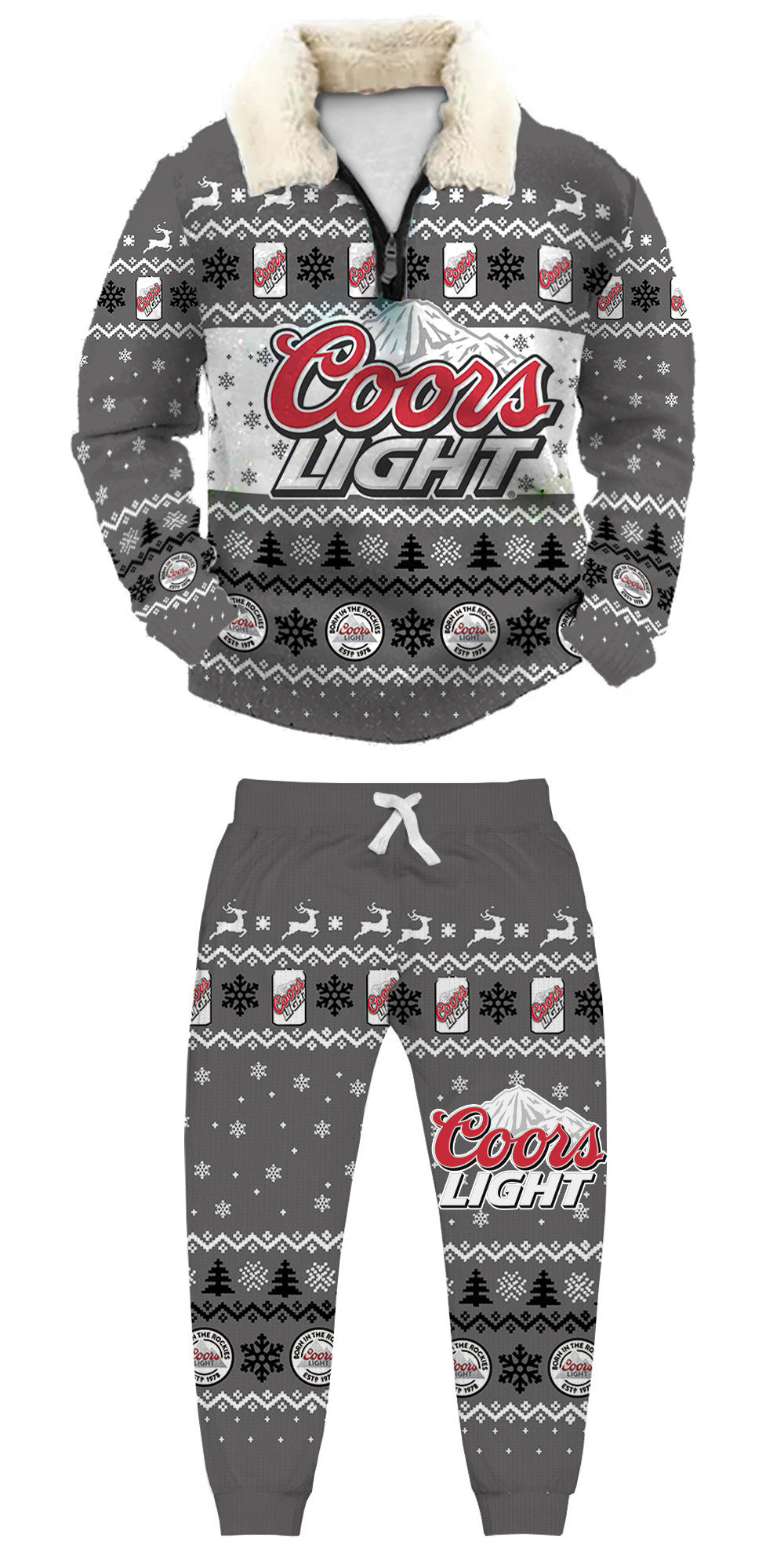 Ugly Quarter Zip Sweatshirt & Sweatpant Set 710e - product image