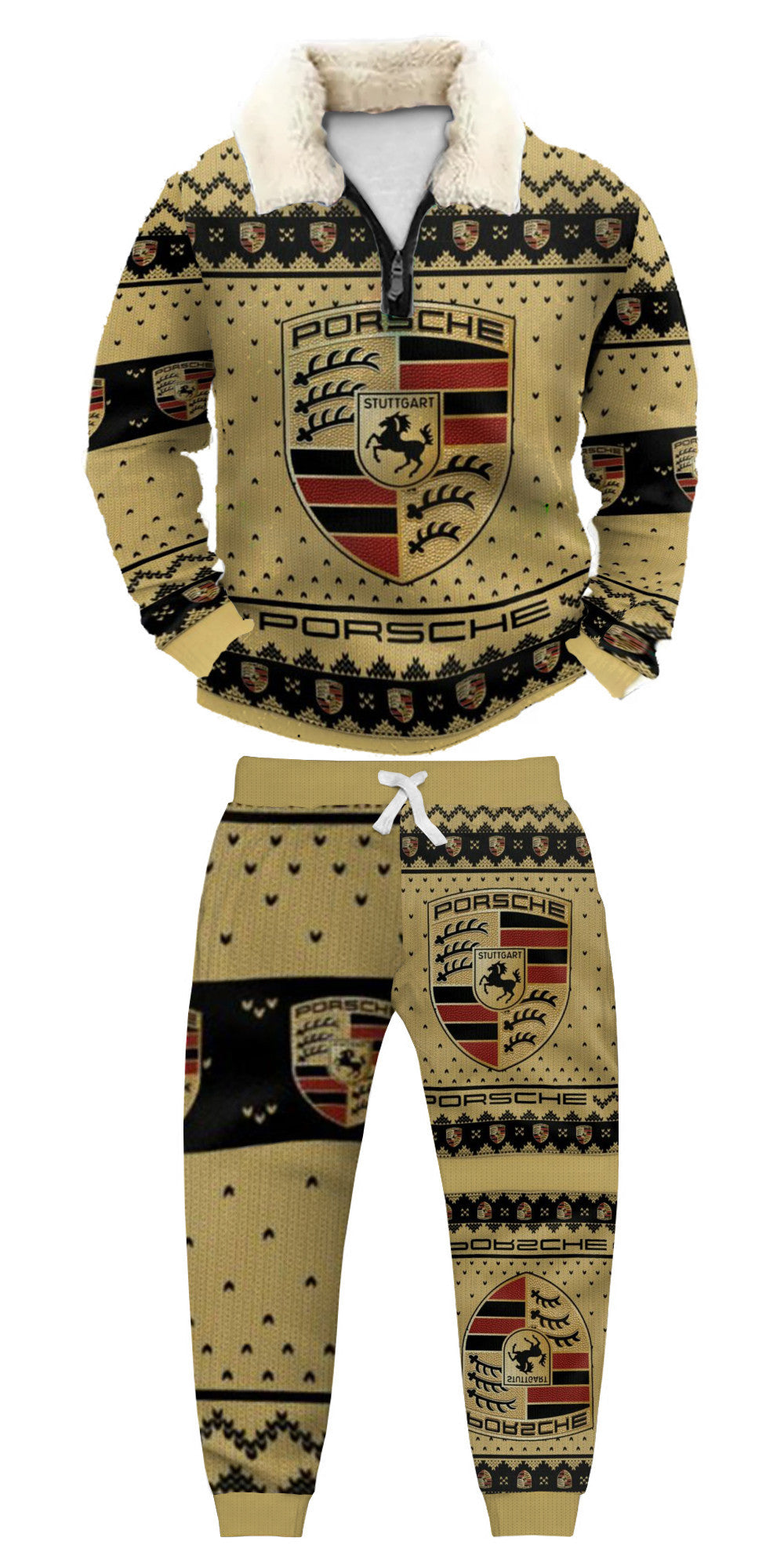 Ugly Quarter Zip Sweatshirt & Sweatpant Set 87b4 - product image