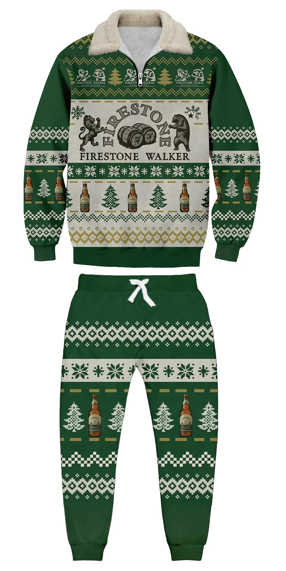 Ugly Quarter Zip Sweatshirt & Sweatpant Set 6234o - product image