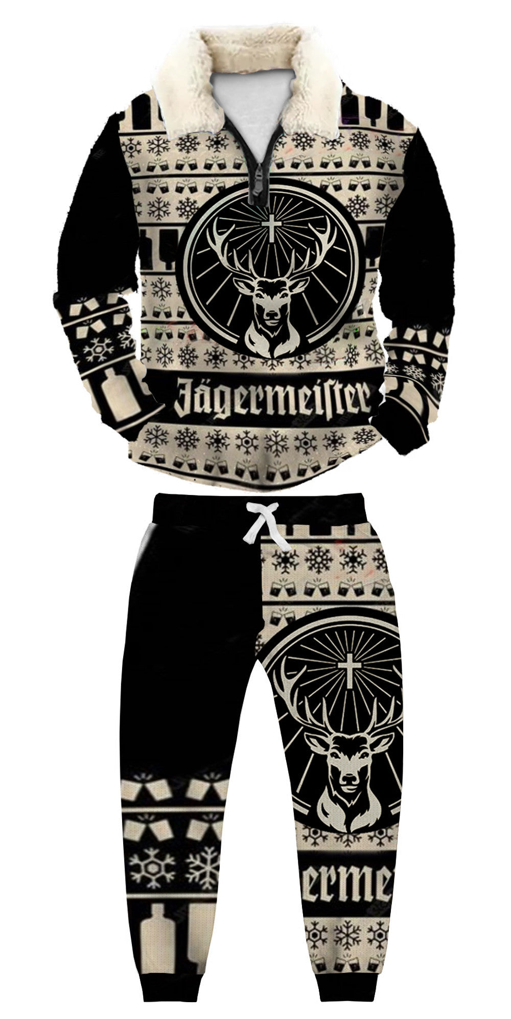 Ugly Quarter Zip Sweatshirt & Sweatpant Set 7714 - product image