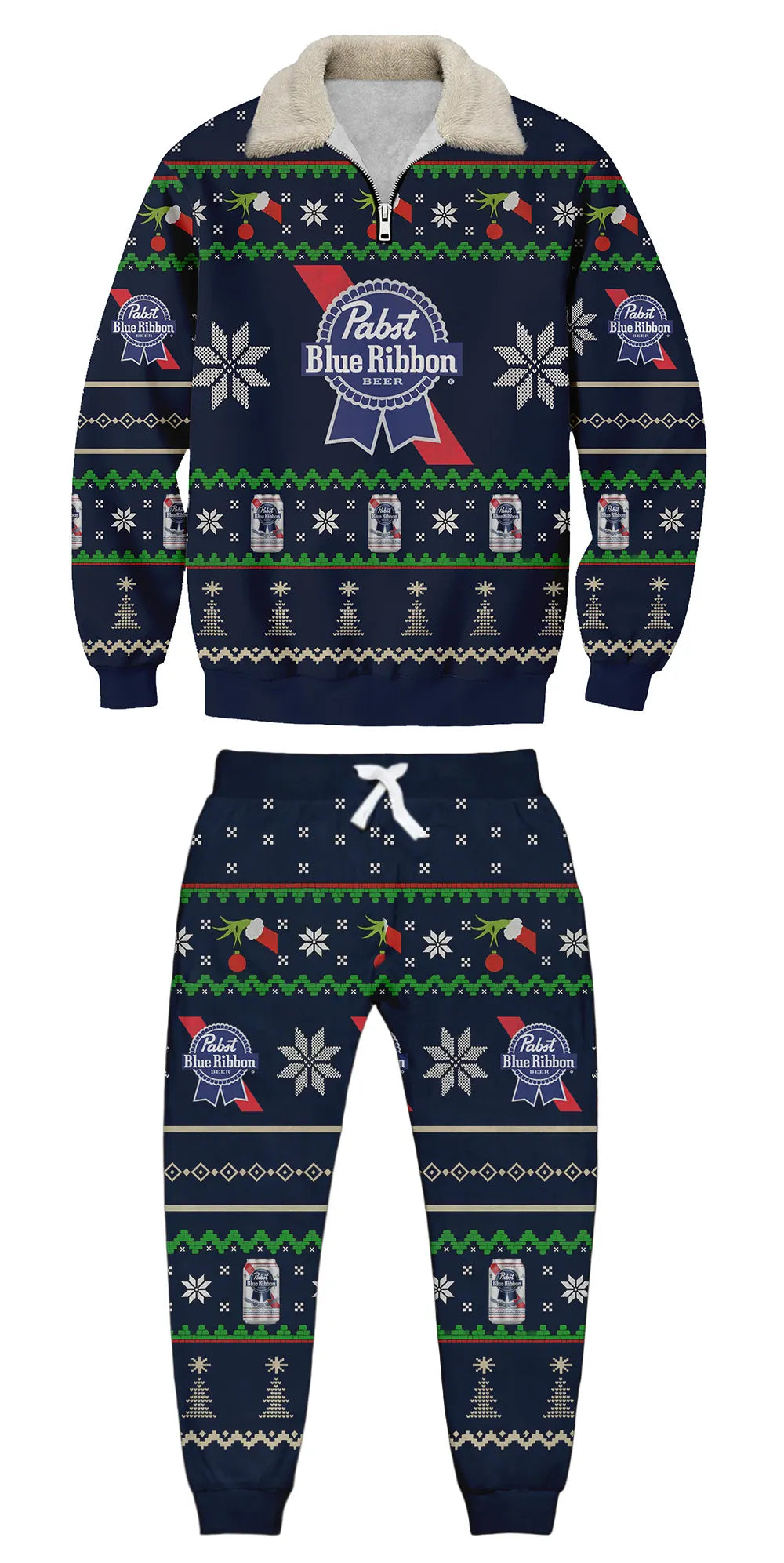 Ugly Quarter Zip Sweatshirt & Sweatpant Set 5234b - product image