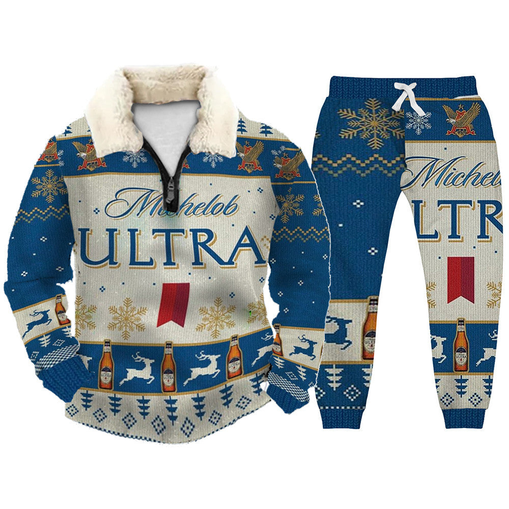 Ugly Quarter Zip Sweatshirt & Sweatpant Set 417e - product image