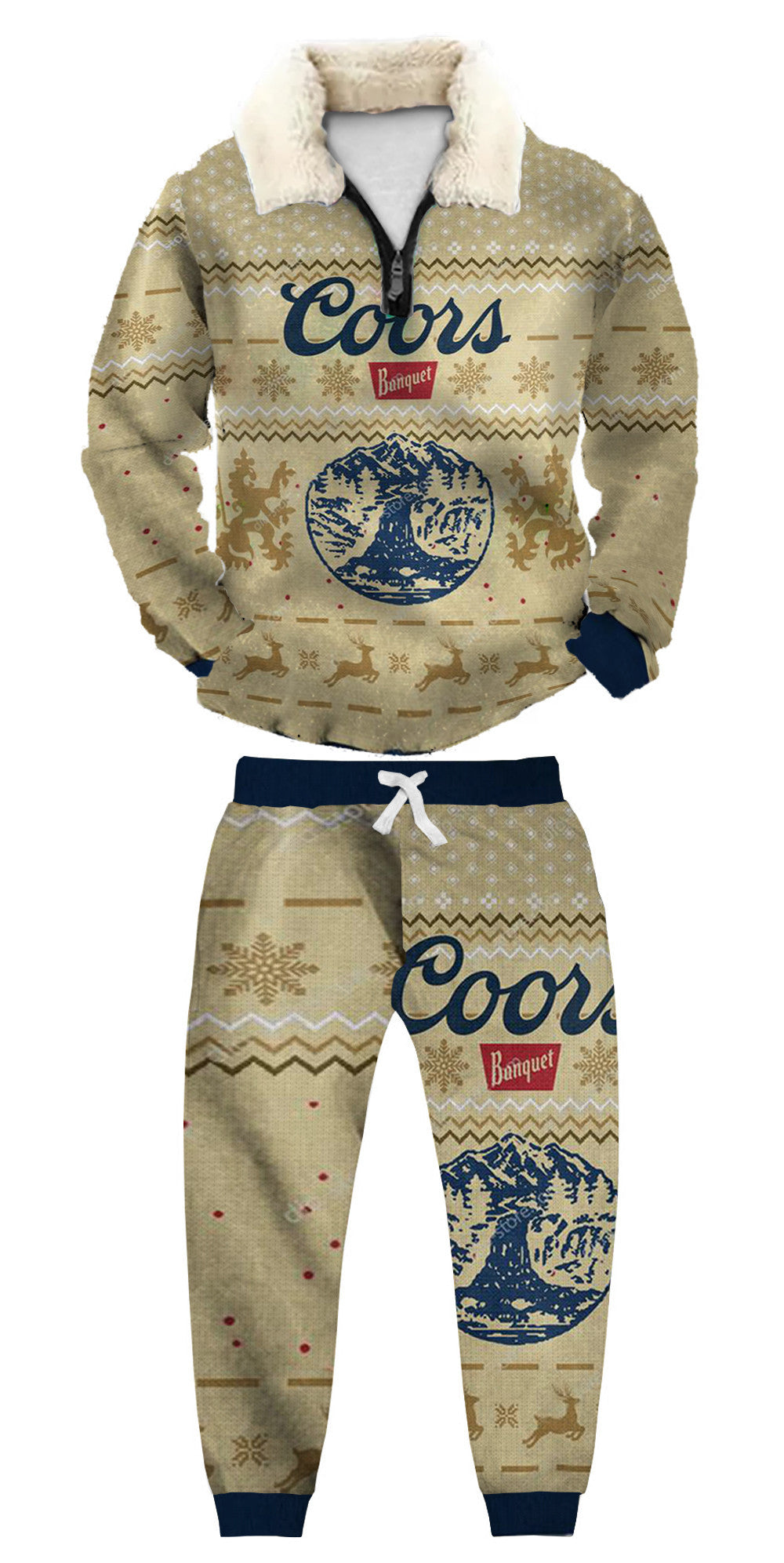 Ugly Quarter Zip Sweatshirt & Sweatpant Set f437 - product image