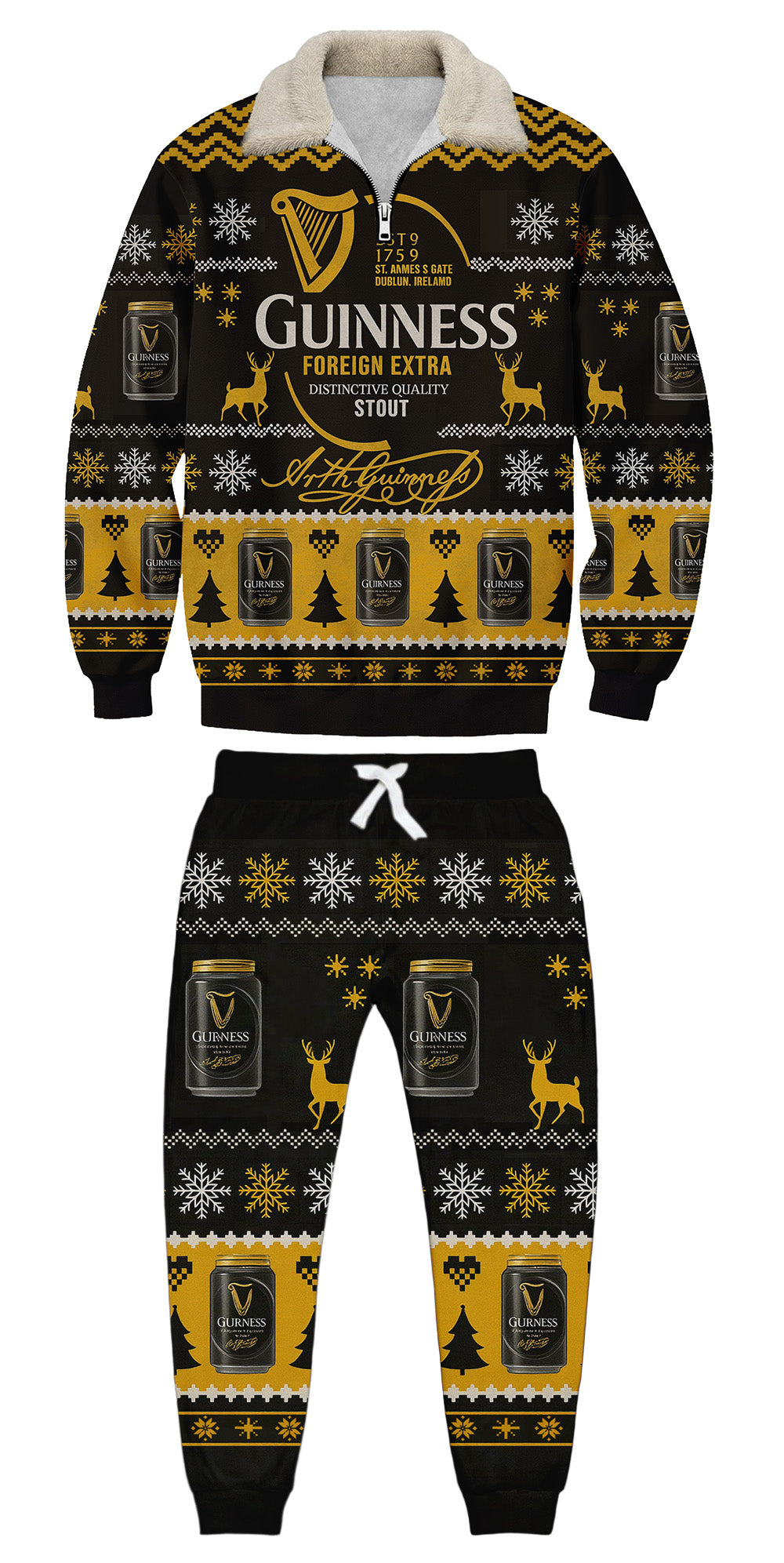 Ugly Quarter Zip Sweatshirt & Sweatpant Set 6234p - product image