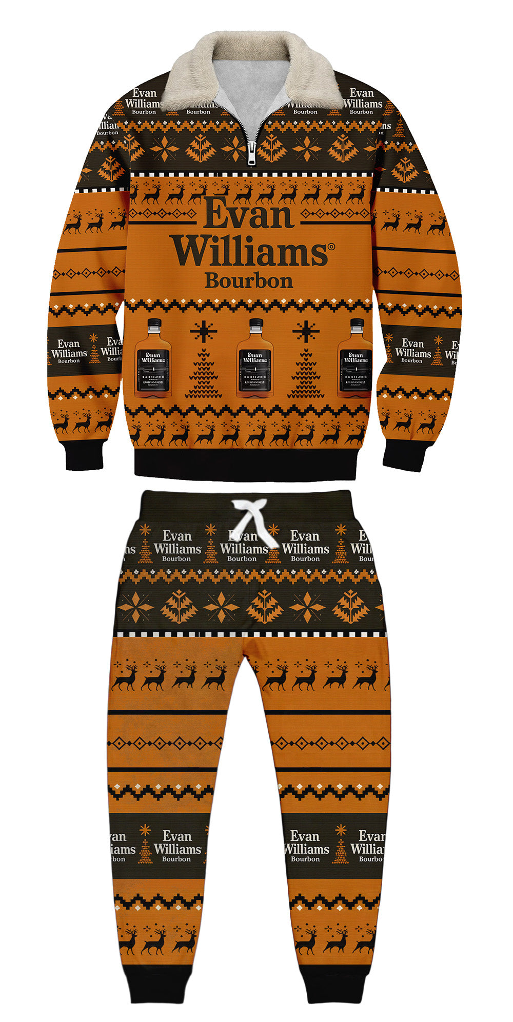 Ugly Quarter Zip Sweatshirt & Sweatpant Set 3234c - product image