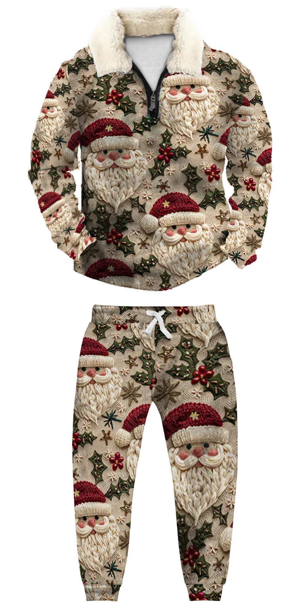 Ugly Quarter Zip Sweatshirt & Sweatpant Set 9875 - product image
