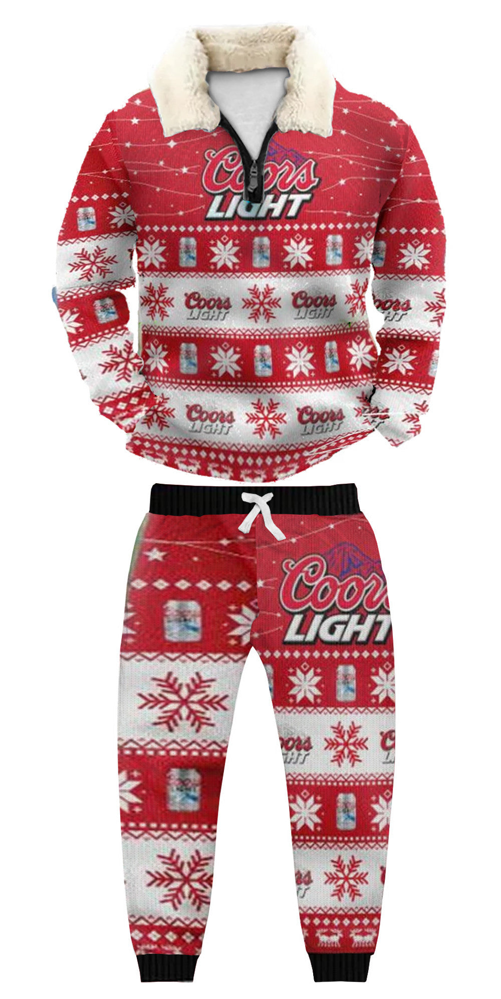 Ugly Quarter Zip Sweatshirt & Sweatpant Set 3646 - product image