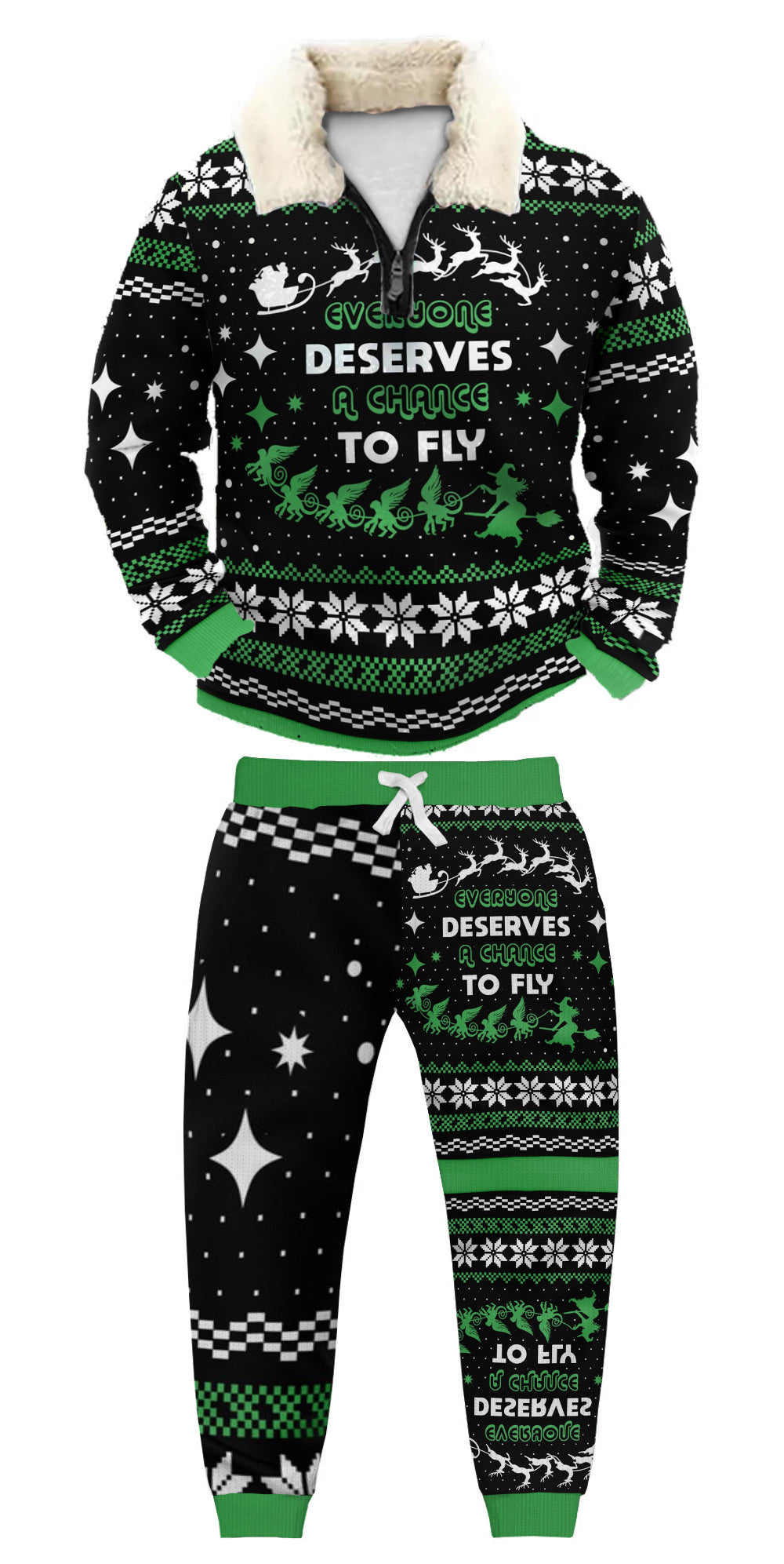 Ugly Quarter Zip Sweatshirt & Sweatpant Set 4718 - product image